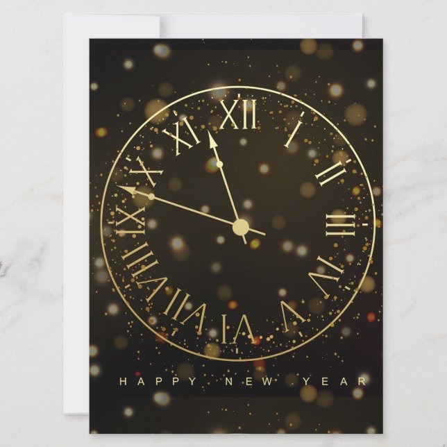 Tarjeta Festiva Feliz Año Nuevo (Anverso)