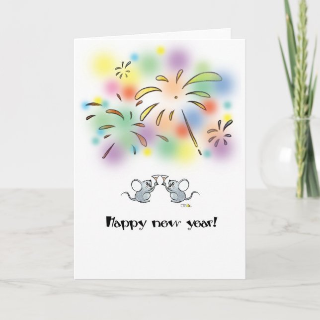 Tarjeta Festiva ¡Feliz Año Nuevo! (Anverso)