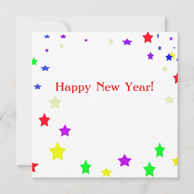 Tarjeta Festiva ¡Feliz Año Nuevo! (Anverso)