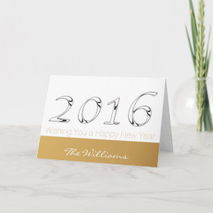 Tarjeta Festiva Feliz Año Nuevo 2016 Saludo personalizado 6