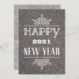 Tarjeta Festiva FELIZ AÑO NUEVO 2021 | Tipografía moderna