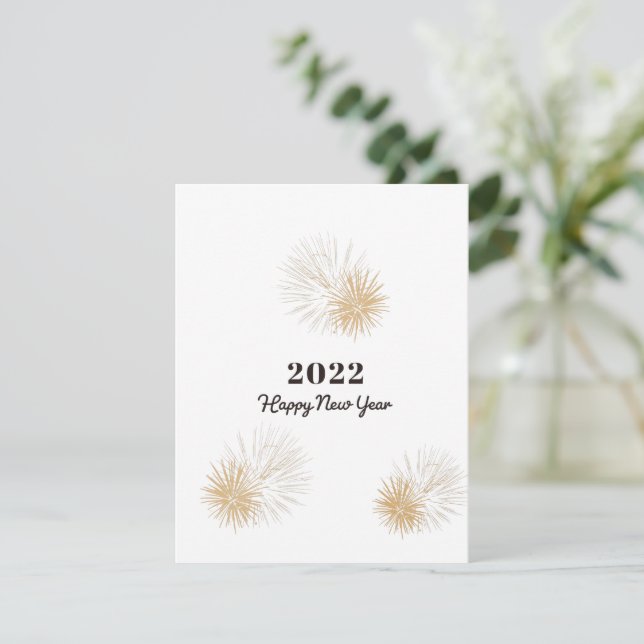 Tarjeta Festiva Feliz Año Nuevo 2022 (Anverso de pie)
