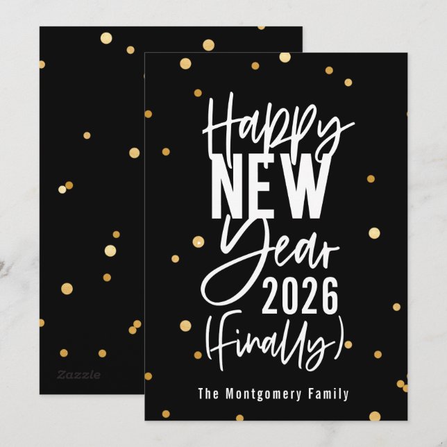 Tarjeta Festiva Feliz Año Nuevo 2023 finalmente (Anverso / Reverso)