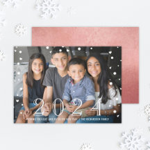 Feliz Año Nuevo 2023 Rosa Dorado Confeti Foto