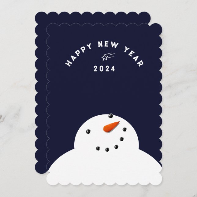 Tarjeta Festiva Feliz Año Nuevo 2025 (Anverso / Reverso)