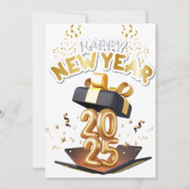 Tarjeta Festiva Feliz Año Nuevo 2025