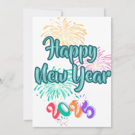 Tarjeta Festiva "Feliz Año Nuevo 2025 🎆 ¡Espectáculo de Fuegos Ar