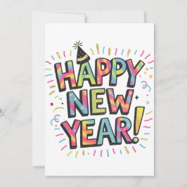 Tarjeta Festiva "¡Feliz Año Nuevo 2025 🎆 Extravaganza de fuegos a