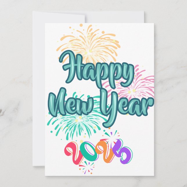Tarjeta Festiva "¡Feliz Año Nuevo 2025 🎆 Extravaganza de fuegos a (Anverso)