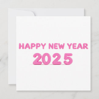 Tarjeta Festiva Feliz Año Nuevo 2025 trasfondo transparente