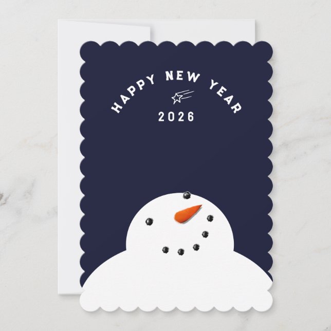 Tarjeta Festiva Feliz Año Nuevo 2026 (Anverso)