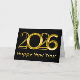 Tarjeta Festiva Feliz Año Nuevo 2026