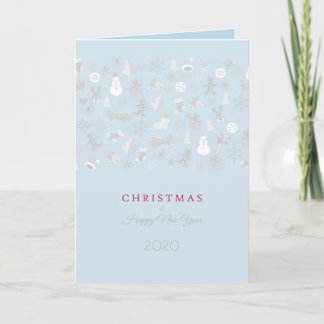 Tarjeta Festiva Feliz Año Nuevo 2026 y Personajes Navideños de Pla
