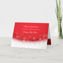 Tarjeta Festiva Feliz Año Nuevo a los Navidades rojos con copas de