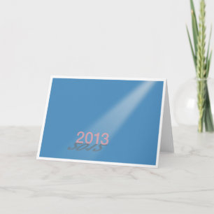Tarjeta Festiva Feliz Año Nuevo Azul 2012-13
