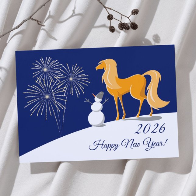 Tarjeta Festiva Feliz Año Nuevo Chino del Caballo de Fuego 2026 (Subido por el creador)