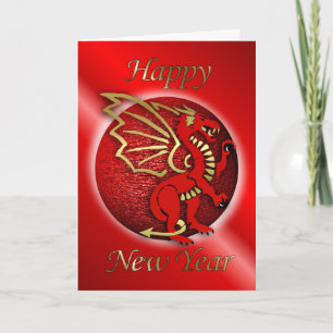 Tarjeta Festiva Feliz Año Nuevo Chino del Dramón Vietnam