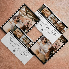 Tarjeta Festiva Feliz Año Nuevo Collage de Foto de Cámara Mínima d