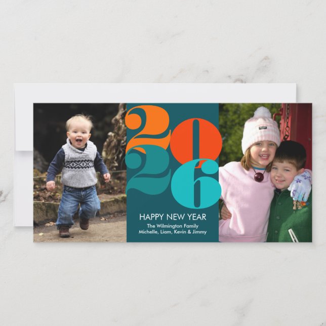 Tarjeta Festiva Feliz año nuevo contando el saludo de la Marina (Anverso)