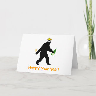 Tarjeta Festiva ¡Feliz Año Nuevo de Bigfoot!