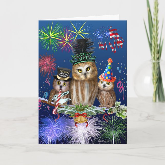 TARJETA FESTIVA ¡FELIZ AÑO NUEVO DE TODOS NOSOTROS! (Anverso)