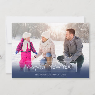 Tarjeta Festiva Feliz Año Nuevo Foto Moderna