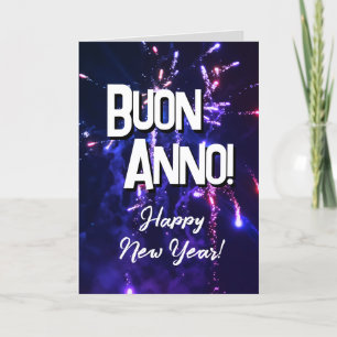 Tarjeta Festiva Feliz Año Nuevo italiano   Auguri di Buon Anno 202
