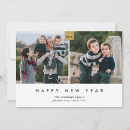 Tarjeta Festiva Feliz Año Nuevo | Minimal 2 Foto