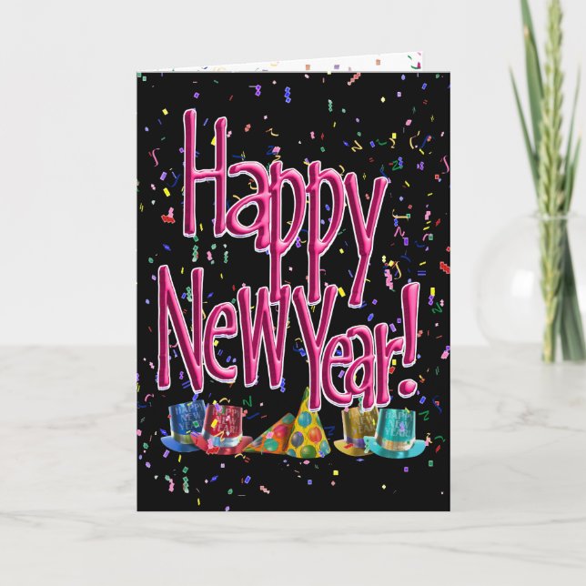 TARJETA FESTIVA ¡FELIZ AÑO NUEVO! OPCIONES (Anverso)