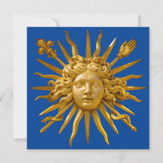 Tarjeta Festiva Feliz Año Nuevo / Símbolo de Luis XIV el Rey Sol