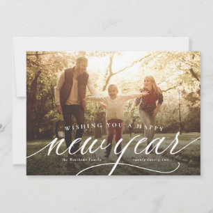Tarjeta Festiva Feliz Año Nuevo una foto elegante