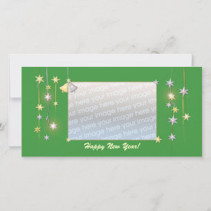 Tarjeta Festiva Feliz Año Nuevo Verde