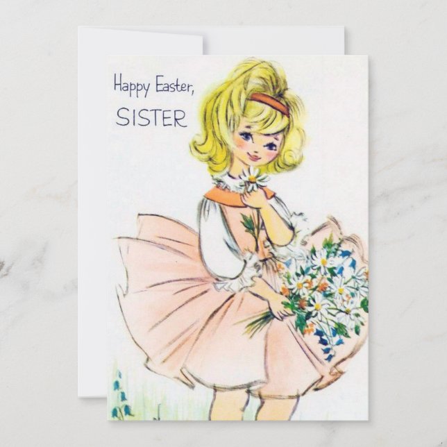 Tarjeta Festiva Feliz Año Pascua: Sister agrega mensaje (Anverso)