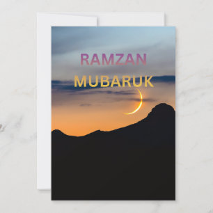 TARJETA FESTIVA FELIZ BIENVENIDO AL RAMADÁN