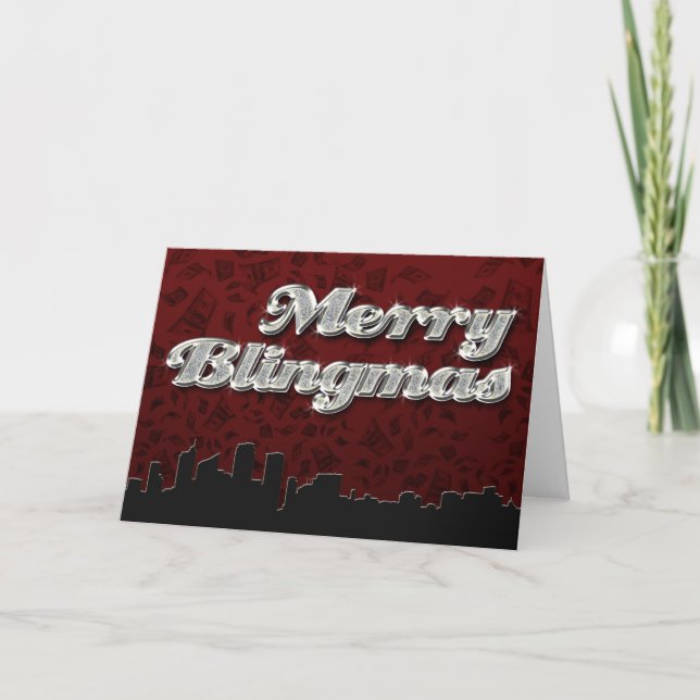 Tarjeta Festiva Feliz Blingmas (Anverso)