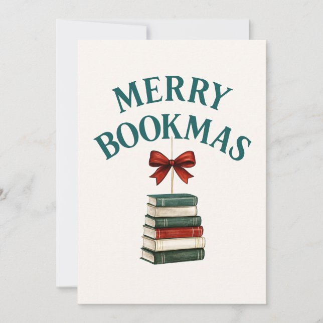 Tarjeta Festiva Feliz Bookmas  (Anverso)
