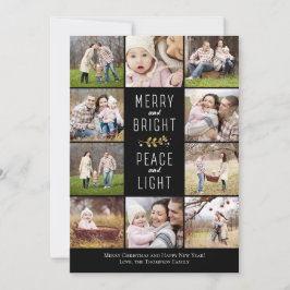 Tarjeta Festiva Feliz, brillante, paz y luz | Foto de navidades