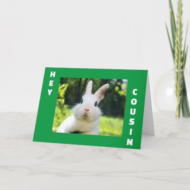 TARJETA FESTIVA FELIZ BRITÁNICO DE TU PRIMA FAVORORITA (Anverso)