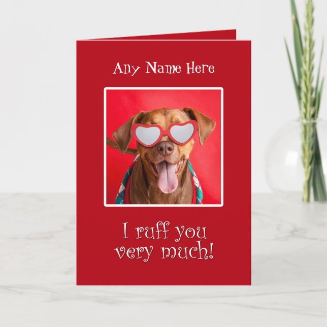 Tarjeta Festiva Feliz Bulldog de  de Pit con nombre personalizado  (Anverso)