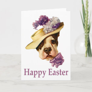 Tarjeta Festiva Feliz Bulldog de Pascua