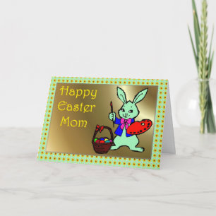 TARJETA FESTIVA FELIZ BUNNY RABBIT DE LA MADRE ORIENTAL