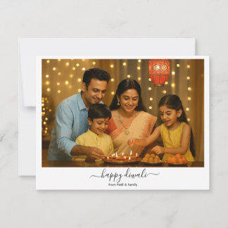 Tarjeta Festiva Feliz celebración de la familia Diwali