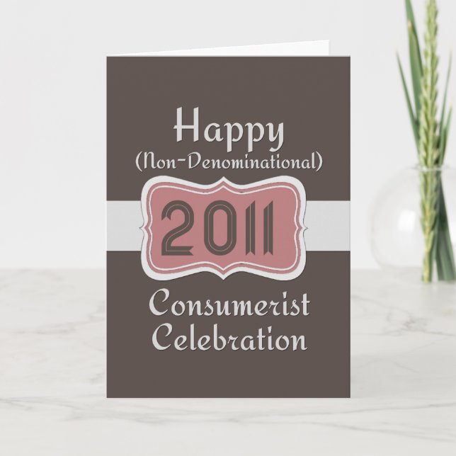 Tarjeta Festiva ¡Feliz Celebración del Consumidor No Denominaciona (Anverso)