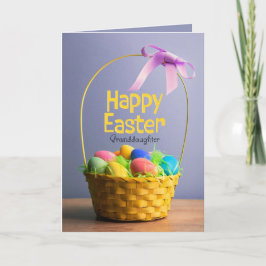 Tarjeta Festiva Feliz Cesta de Huevos de Granja de Pascua