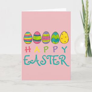 Tarjeta Festiva Feliz Cesta de Pascua Pastel Huevo Candy