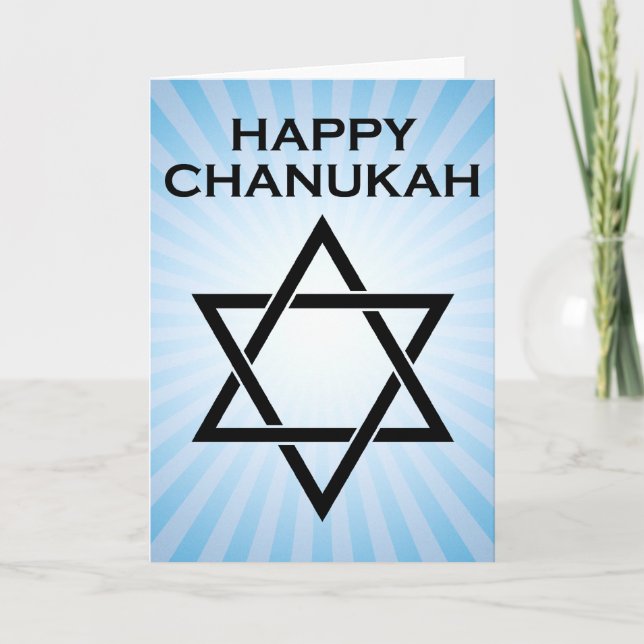 Tarjeta Festiva feliz chanukah (Anverso)