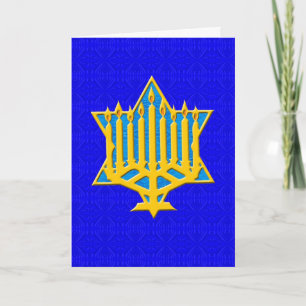 Tarjeta Festiva Feliz Chanukah (Hanukkah)
