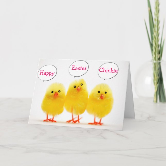 TARJETA FESTIVA FELIZ CHICKIE MÁS FÁCIL DE TODOS TUS PÍNCULOS (Anverso)