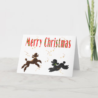 Tarjeta Festiva Feliz Chocolate navideño y fideos negros en juego