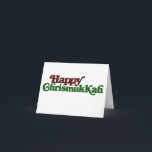 Tarjeta Festiva Feliz Chrismukkah<br><div class="desc">Navidades Hanukkah por una familia de religiones mixtas christmukkah</div>